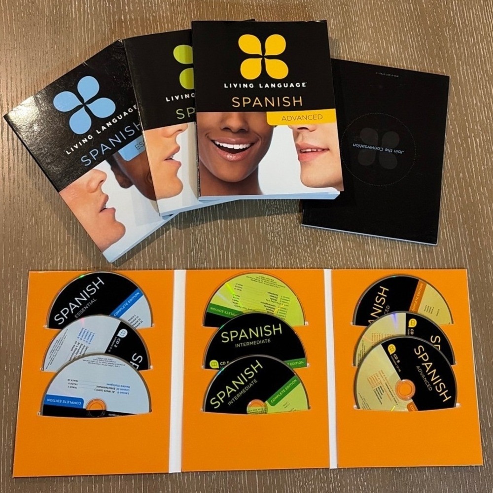 Living Language Spanish, Complete Edition, 4 Books, 9 CD's Beginner to Advanced